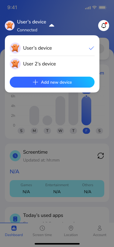 Parent App: Successful Device Connection Confirmed