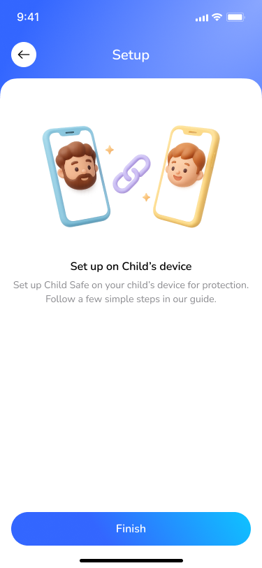 Parent App: Successful Device Connection finish