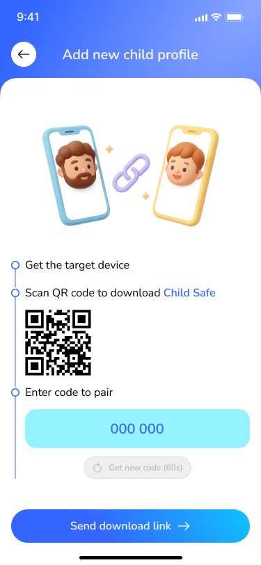 Parent App: Add Child Profile and Generate Pairing Code